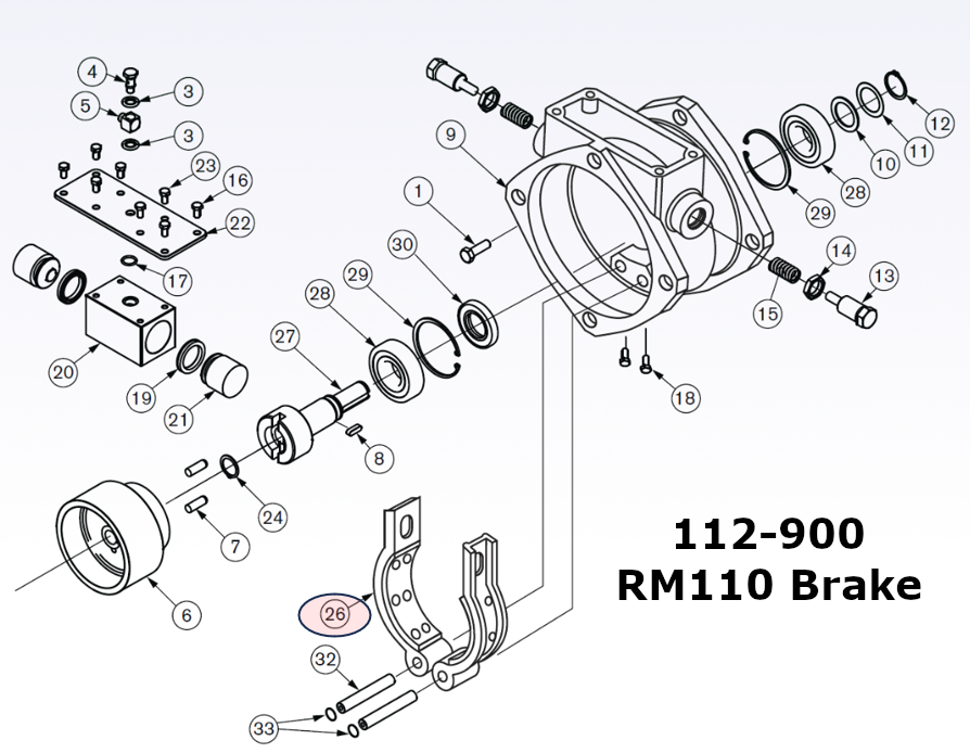 112-901 - Brake Shoe Assembly