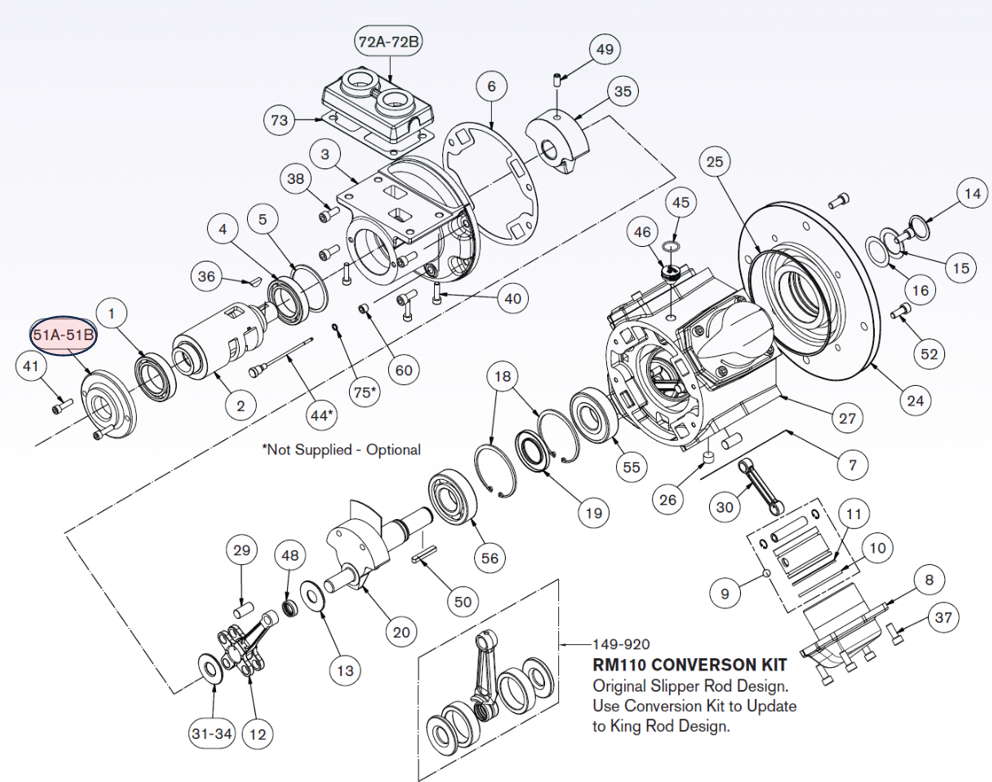 130-005 - Rotary Valve Exhaust Cover (BSP)