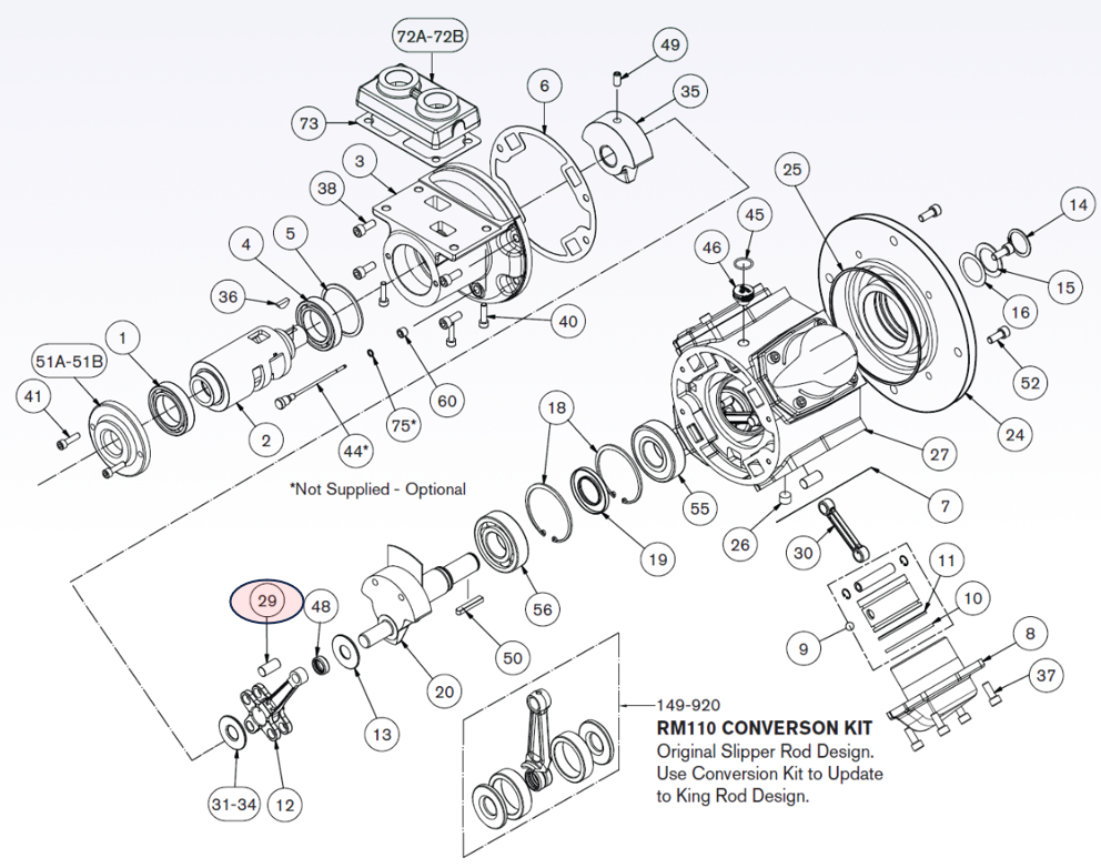 140-081 - Queen Rod Pivot Pin