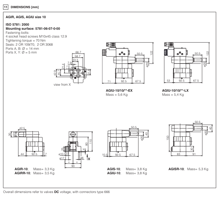 AGIR - Subplate Mounted P/O Reducing Valve