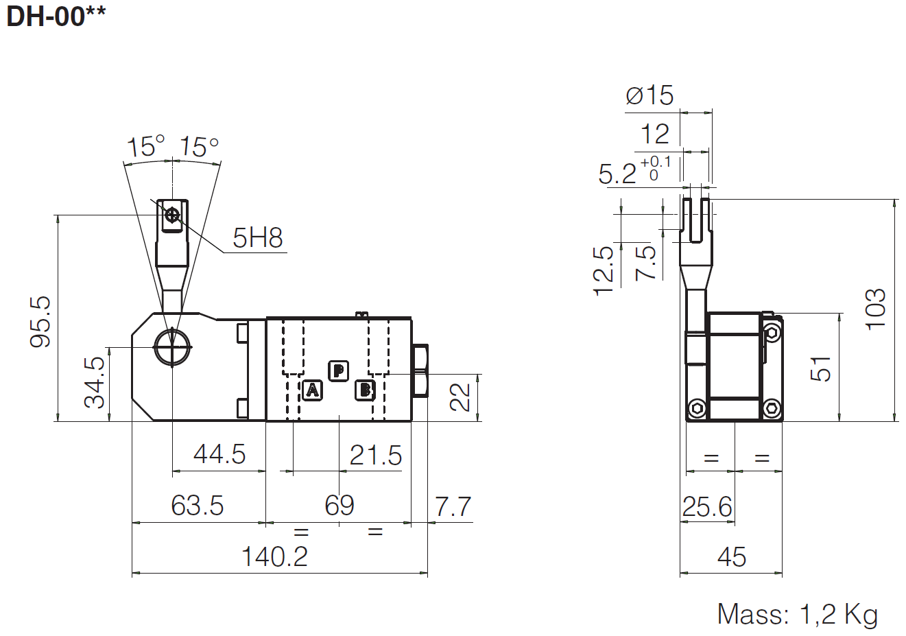 DH00 - Cetop Subplate Mounted Directional Valve