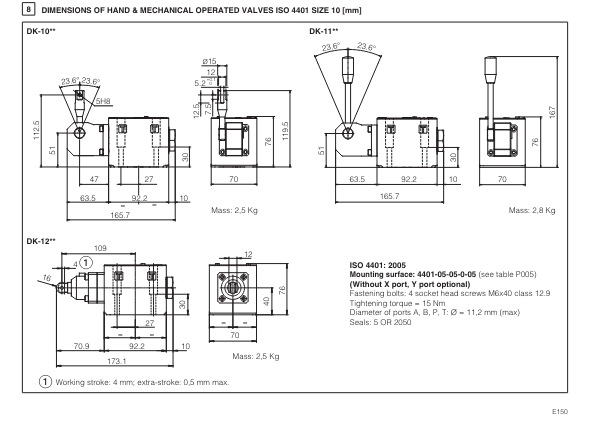 DH01 - Cetop Subplate Mounted Directional Valve