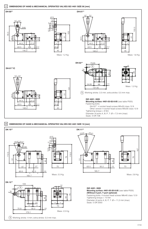 DK12 - Cetop Subplate Mounted Directional Valve