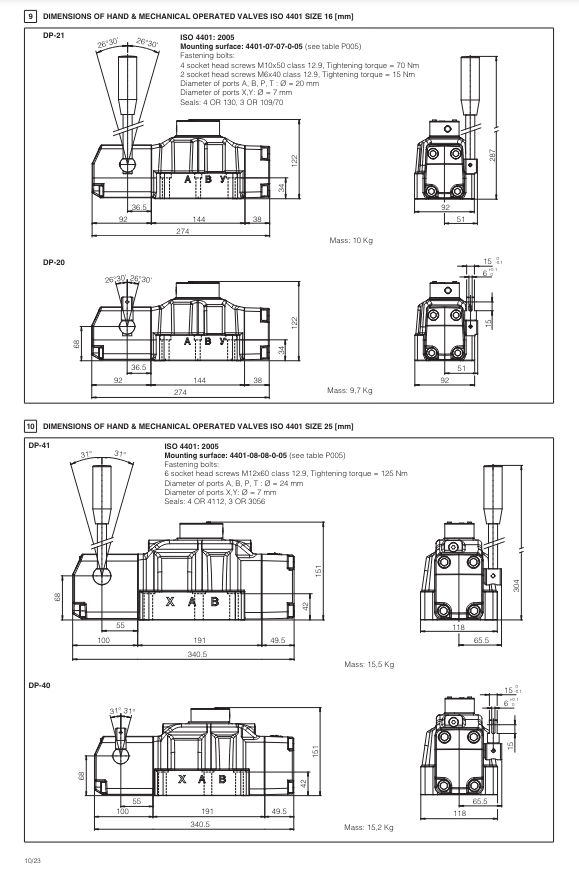 DP20 - Cetop Subplate Mounted Directional Valve