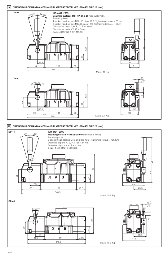 DP21 - Cetop Subplate Mounted Directional Valve