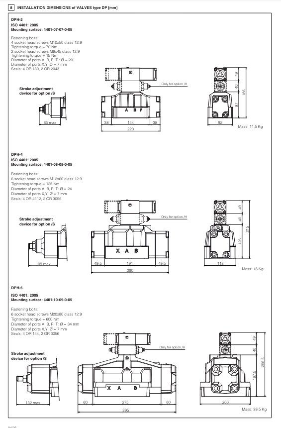 DP48 - Cetop Subplate Mounted Directional Valve