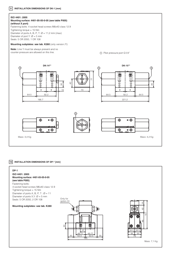 DP65 - Cetop Subplate Mounted Directional Valve