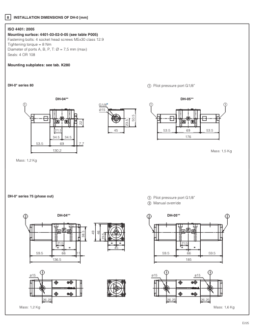 DP65 - Cetop Subplate Mounted Directional Valve