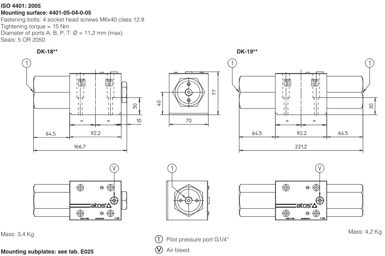 DP68 - Cetop Subplate Mounted Directional Valve