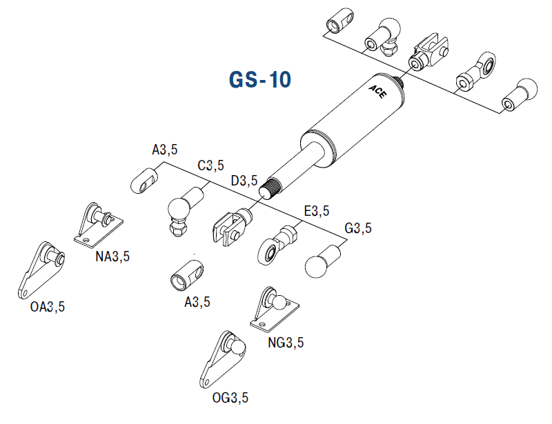 GS-10 - Gas Springs (Push)