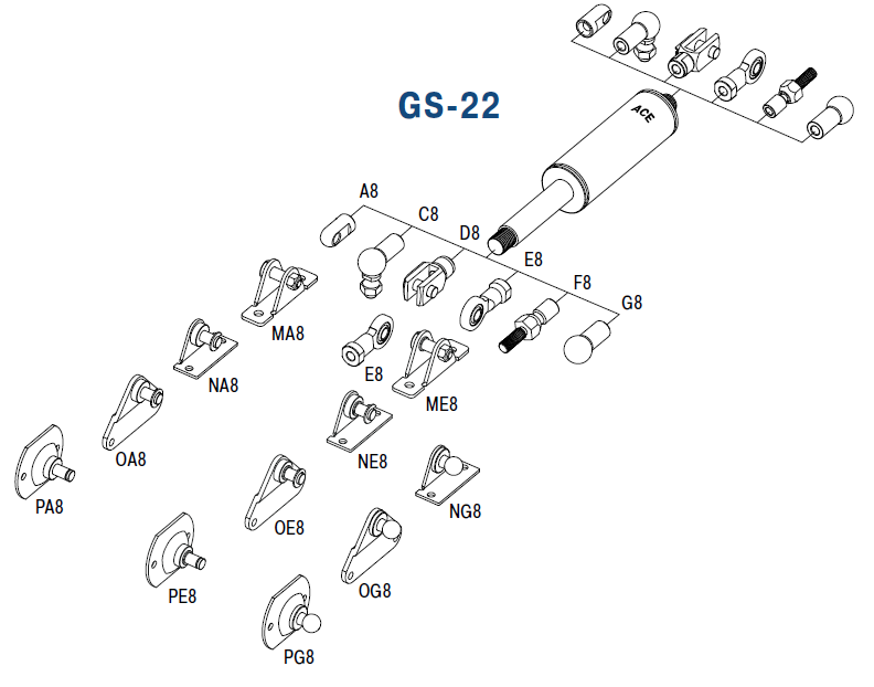 GS-22 - Gas Springs (Push)