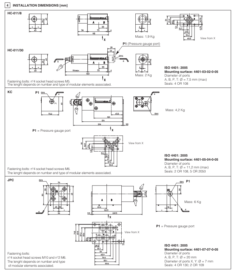 HC - Cetop Sandwich Module Compensator Valve