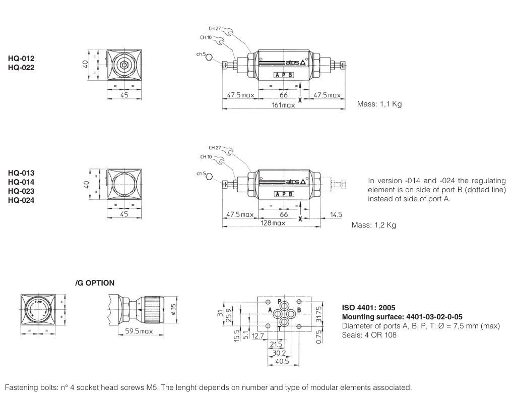 HQ - Cetop Sandwich Module Flow Valve