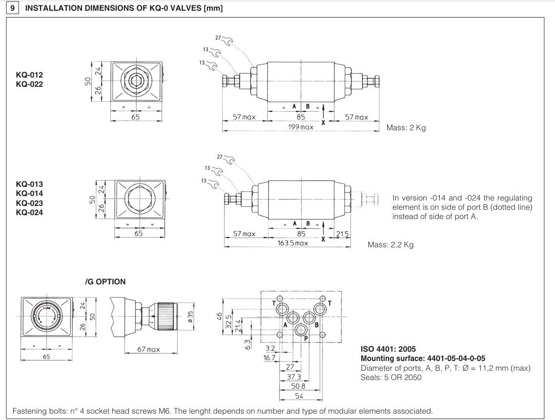 JPQ - Cetop Sandwich Module Flow Valve