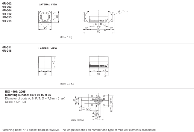 JPR - Cetop Sandwich Module Check Valve