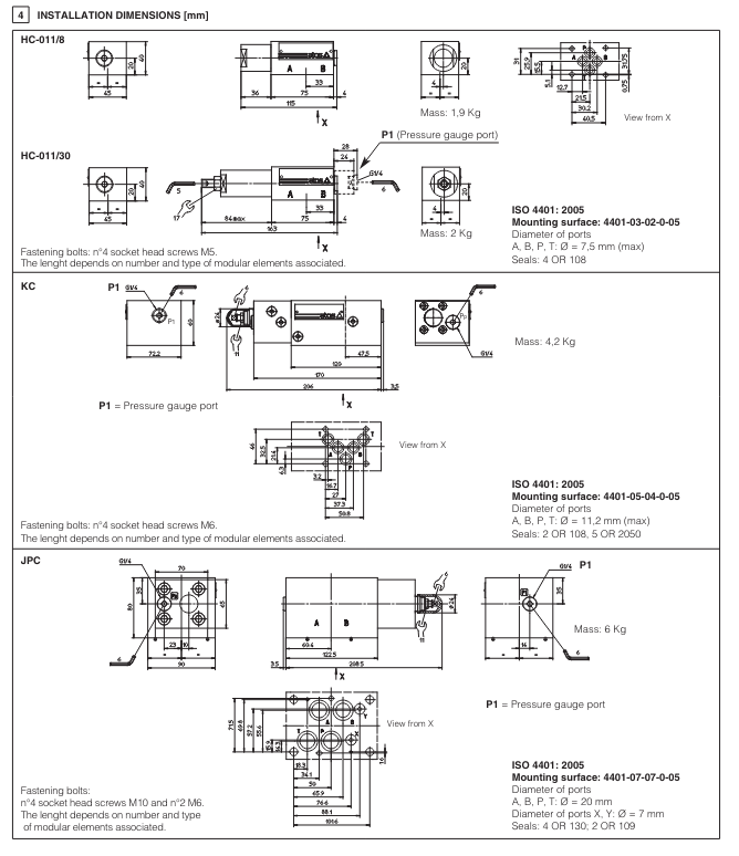 KC - Cetop Sandwich Module Compensator Valve