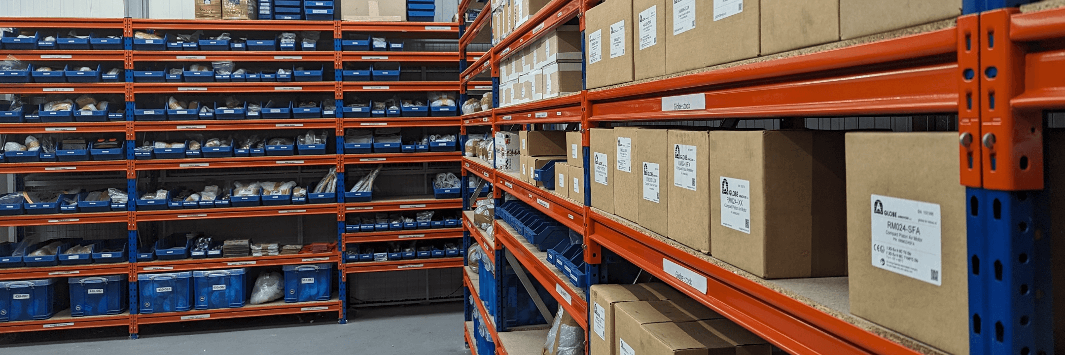 Landscape of Stock room showing a variety of stocked items in MacScott Bond